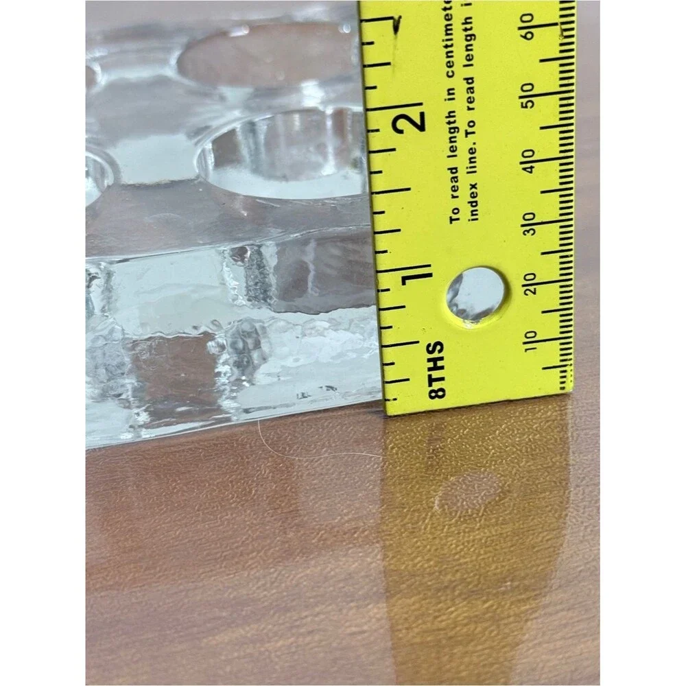 Crate&Barrel Clear Glass Four-Tea Light Candle Holder